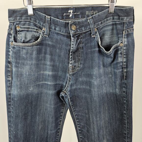 7 For All Mankind Austyn Blue Denim Jeans | Men's 32 - Picture 3 of 15